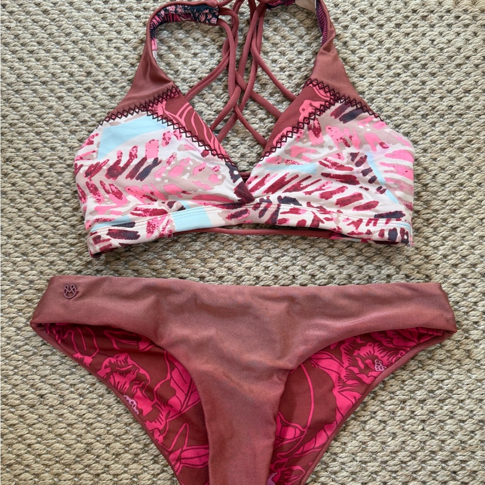 Maaji Reversible Halter Bikini with Floral Print
